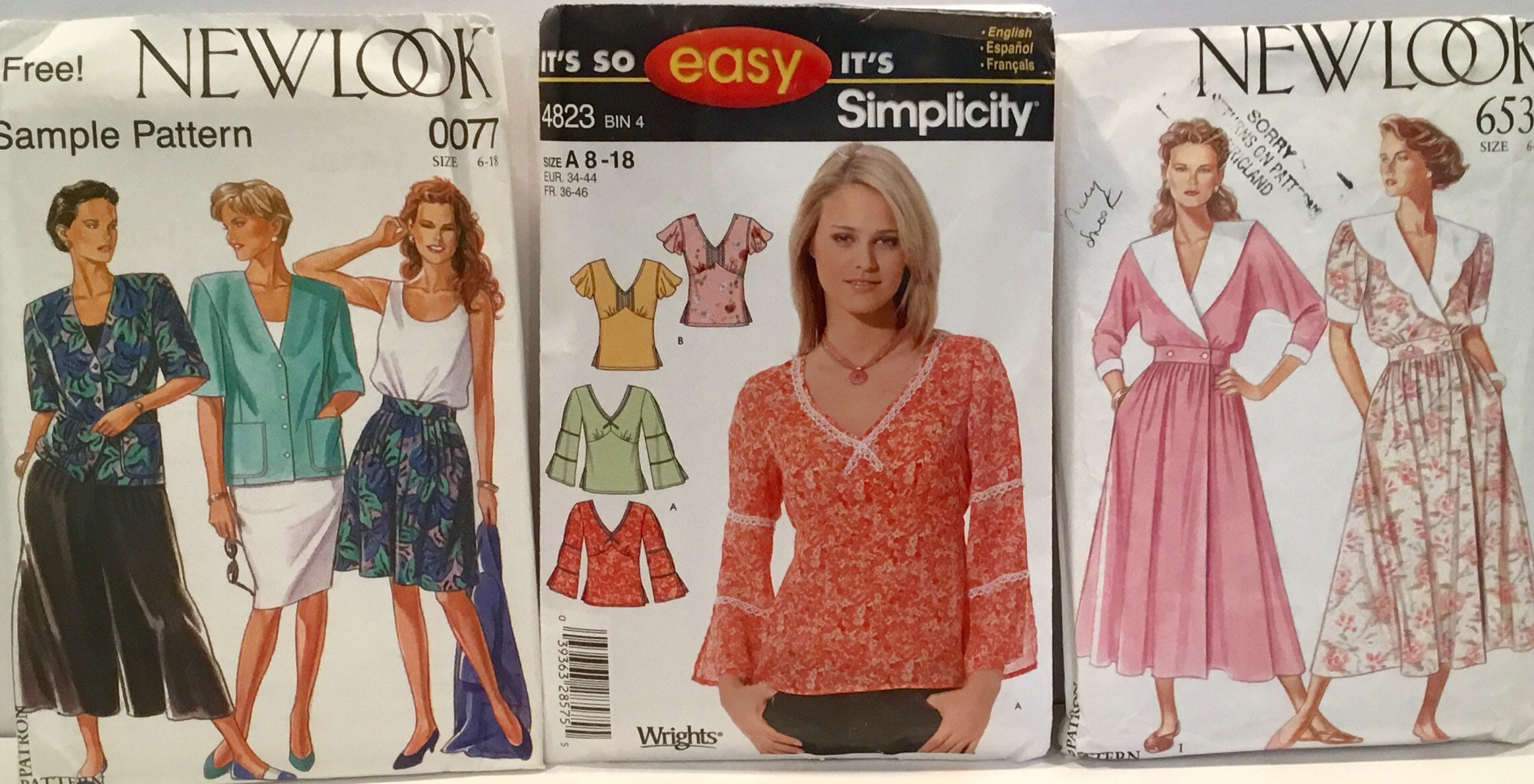 CLEARANCE - Three Sewing Patterns Misses - Dresses, Skirts, Jacket and Tops