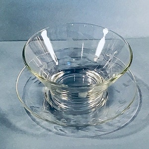 REDUCED - PRINCESS HOUSE Crystal Heritage Condiment Bowl with Under Plate - Giftable