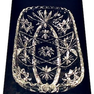 Vintage ANCHOR HOCKING Star of David Rectangular Celery Relish Cracker Candy Dish Tray - Giftable