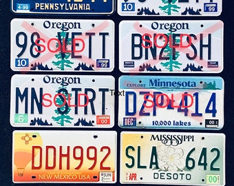 REDUCED - LICENSE PLATES - New and Expired Passenger Car Plates from the United States