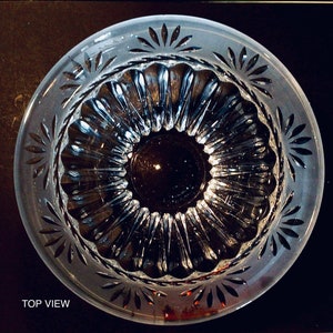 Carthage Pattern Vintage Large and Heavy Beautiful Frosted and Clear Crystal Bowl ...