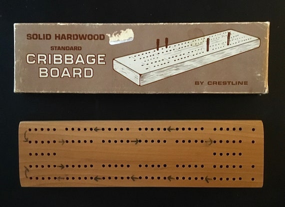 Ancien Jeu De Cribbage En Bois – Marqueterie, Fabrication France/Angleterre