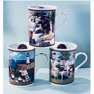 Choice of Three Collectible BOYD’S BEARS 8 oz. Mugs / Cups by Danbury Mint for Coffee, Hot Chocolate, Cider, Tea, etc. - Giftable