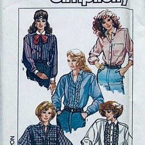 New Vintage SIMPLICITY JIFFY PATTERN 8181 Misses Cartamodello per camicia aderente