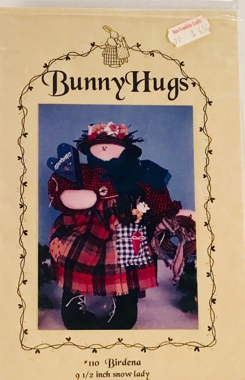 NEW 9 1/2” Snow Lady Doll Craft Pattern/Instructions for you to create!