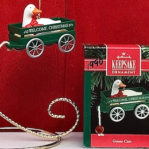 クリスマスが近づいています - ホールマーク記念品オーナメント 1990 GOOSE CART オーナメント ボックス付き - ギフトに最適