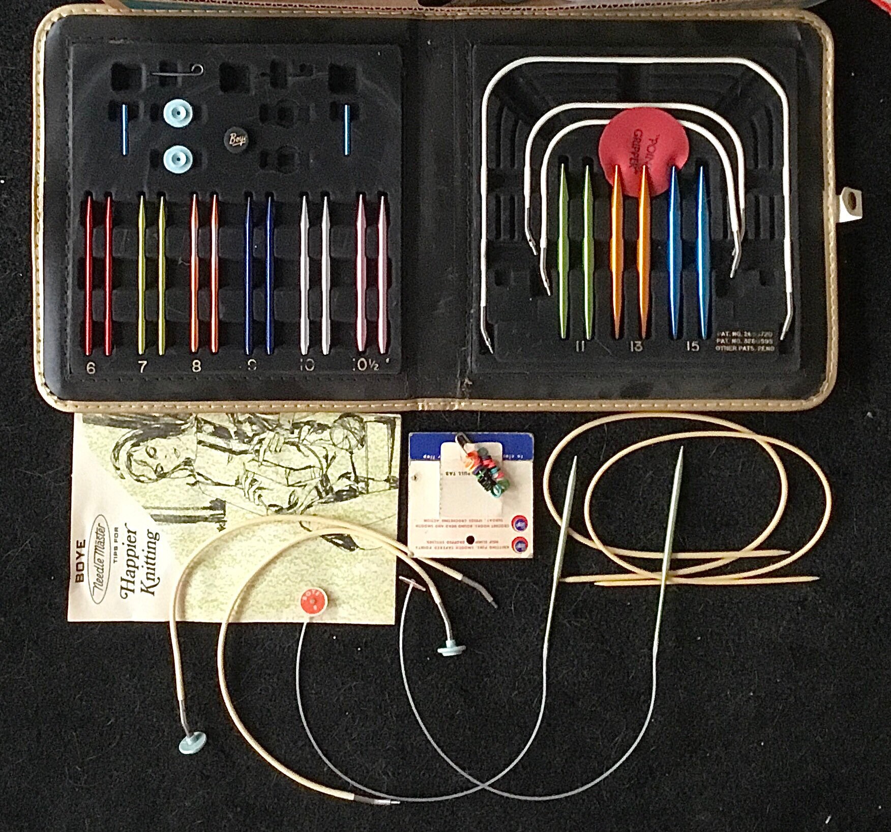 Boye Knitting Needle Set-Classic Knitting Needle Set-3 Sizes (US 8,9,10),  Aluminum metal knitting needles