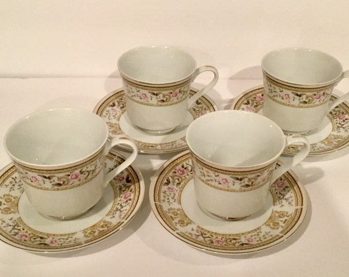 Wallace Heritage Fine Porcelain China Cups and Saucers in Etsy