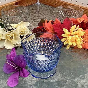 Four bases to choose from - Indiana Glass Diamond Point Fairy Candle Lamp Light Bases