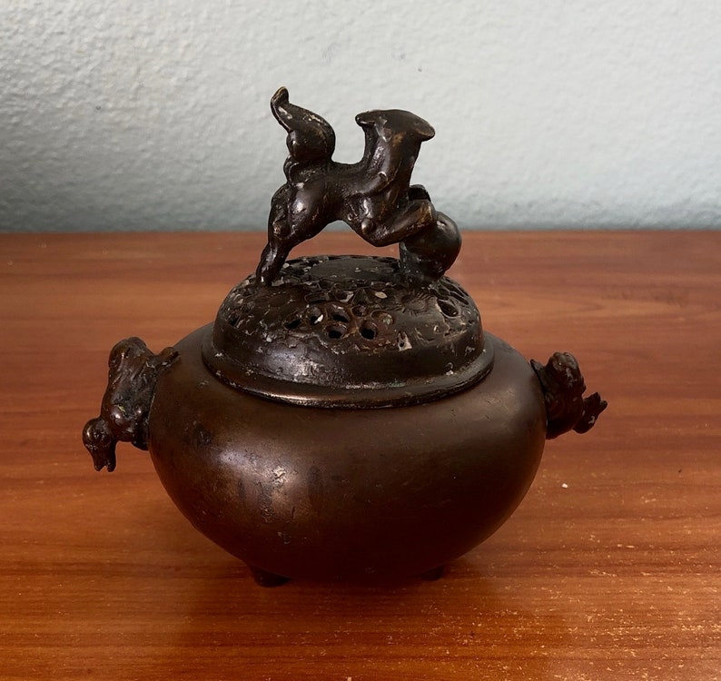 Chinese Bronze Incense Burner late Ching Dynasty