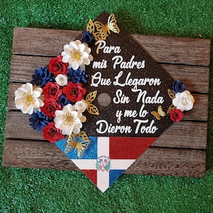 Republica Dominicana graduation cap topper,  graduation topper, Dominic Republic flag