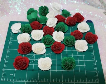 Mini paper flowers, mini paper roses, paper flowers, cardstock flowers, bouquet paper flowers