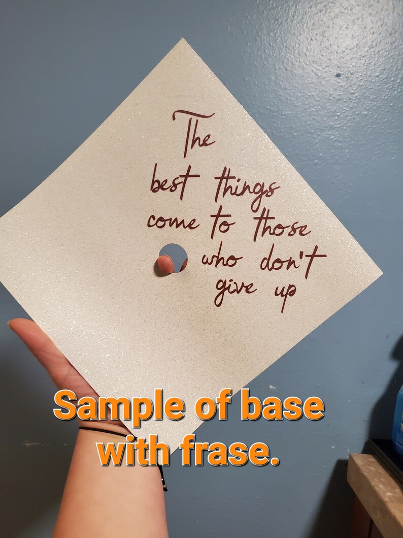 Graduation Cap Topper Base Glitter Cardstock Base With Etsy