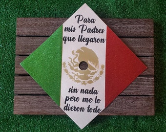 Mexican flag Graduation cap topper, Graduation cap topper,  Latino Graduation , Mexico flag