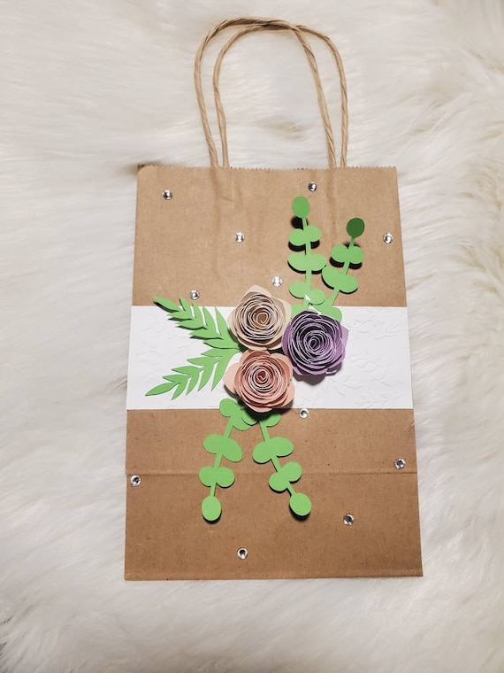 Gilprop 30 Packs Kraft Paper Flowers Gift Bags With Jamaica