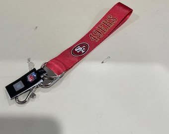 49ers wristlet key strap keychain