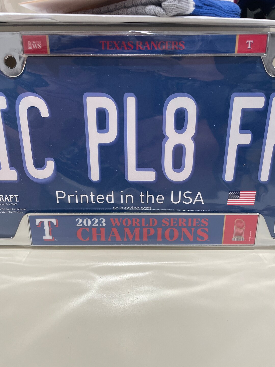 Texas Rangers Champions License Plate Frame - Etsy