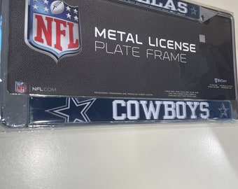 Dallas Cowboys chrome license plate frame laser cut