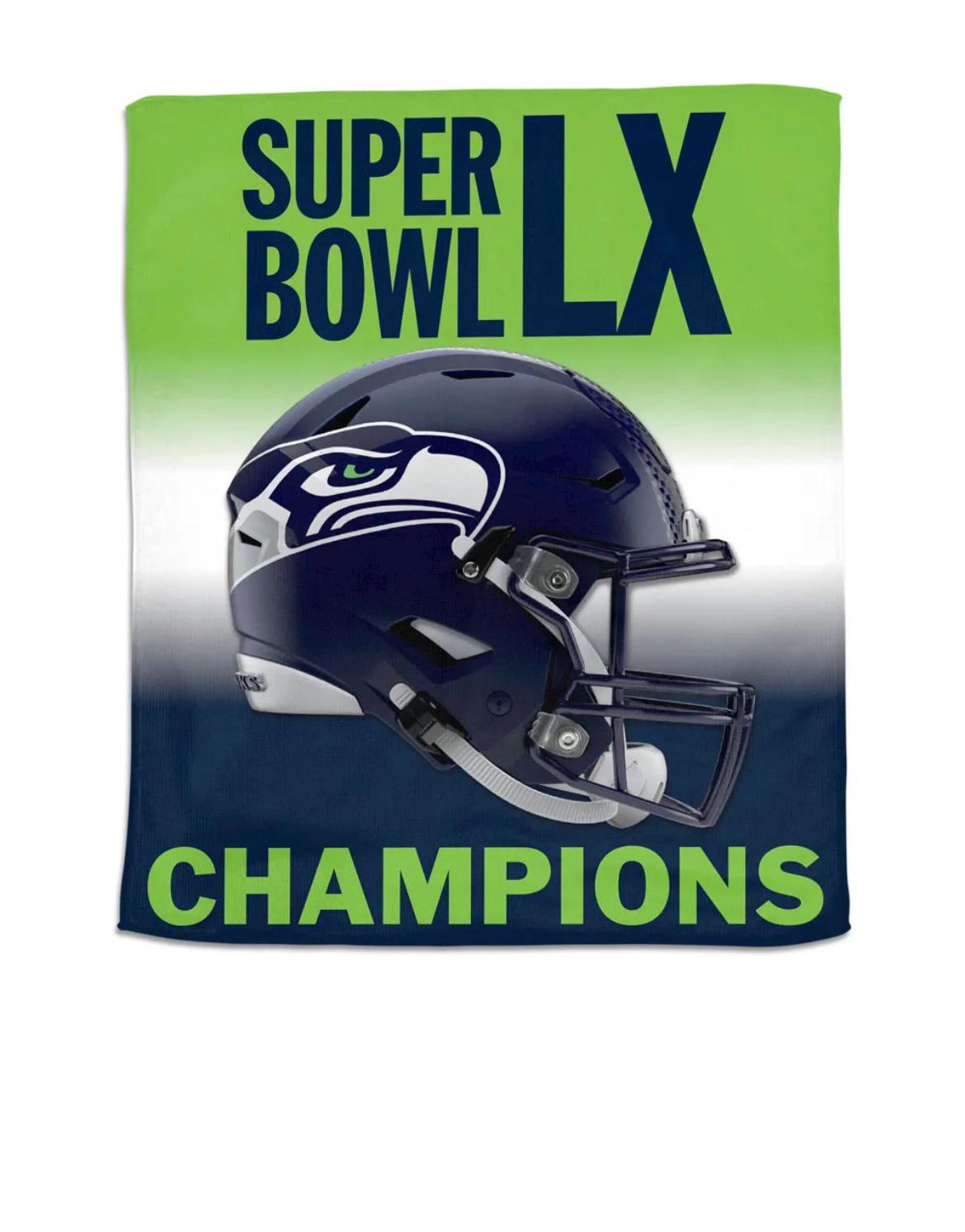 Seattle Team Merch Seattle Seahawks Champions Rally Towel 15x18 Official Merch - Etsy