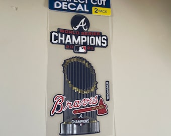 Atlanta Braves World Series champions perfect die cut decal set