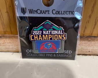 Kansas Jayhawks champions hat lapel collector pin