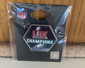 eagles pin Super Bowl 59 champions hat lapel collector fly eagles fly