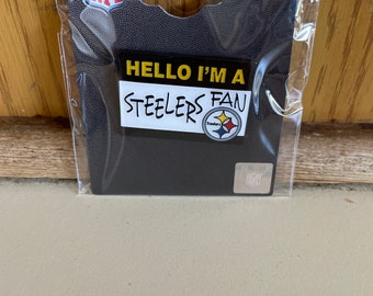 Steelers name tag hat lapel collector pin