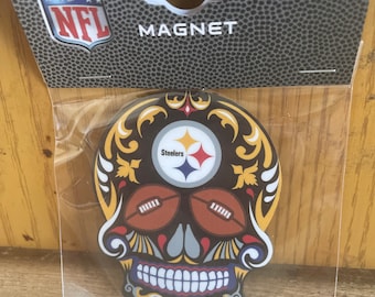 Steelers sugar skull magnet