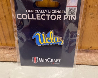 UCLA two tone script pin hat lapel collector