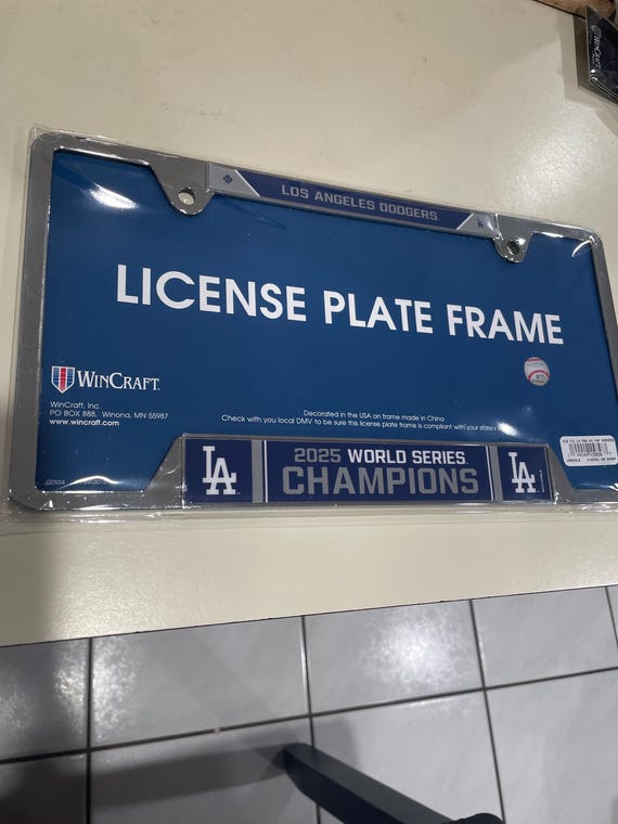 Los Angeles Dodgers 2024 World Series Champions License Plate Frame – Sports Fanz