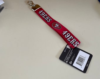 49ers wristlet key strap keychain