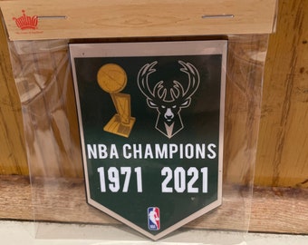 Milwaukee Bucks champions banner magnet