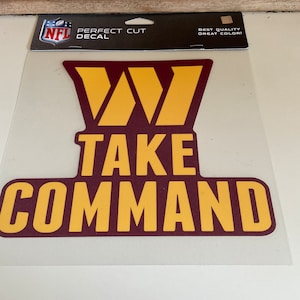 Washington Commanders 8x8 decal take command