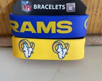 Juego de pulseras de goma de los Rams de Los Ángeles
