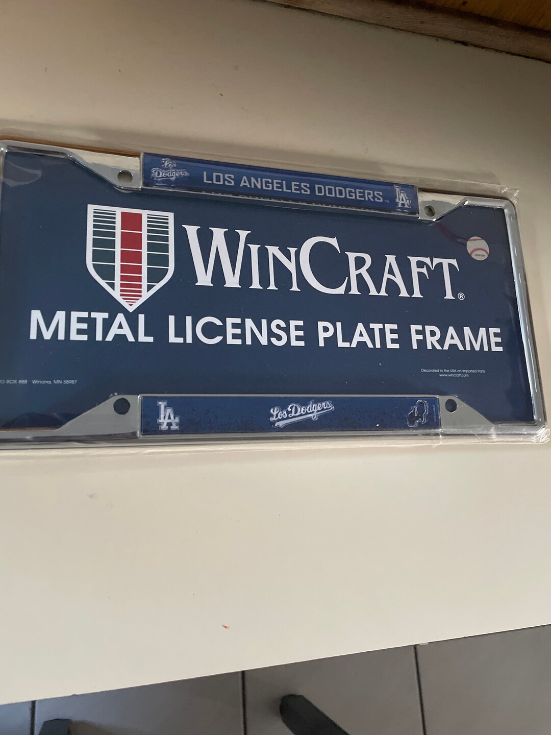 Dodgers License Plate Frame Chrome Says los Dodgers Unique Etsy