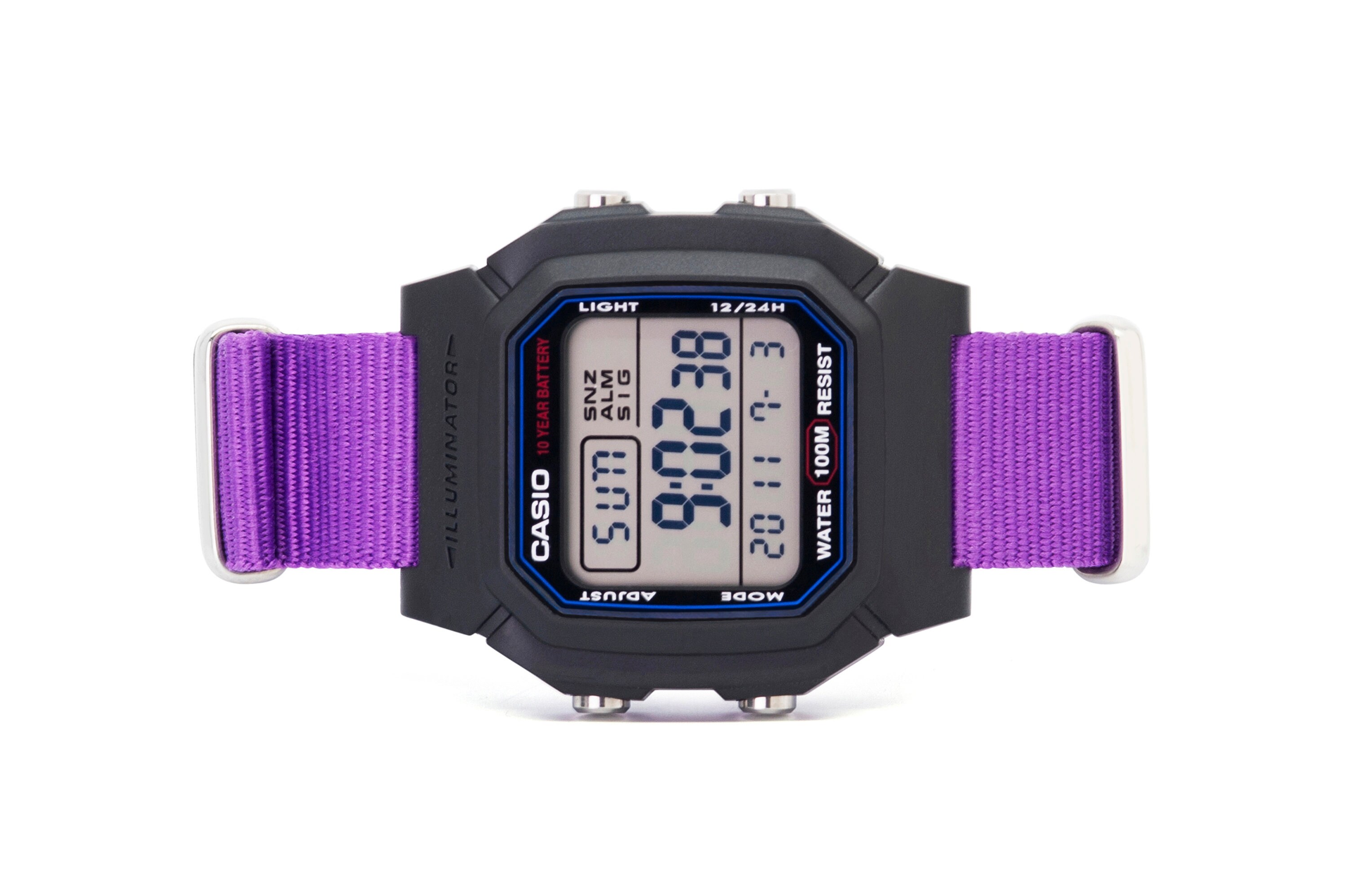 Orologio Casio nero con cinturino viola | Etsy Italia