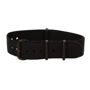 Black 18mm Strap with Black Hardware