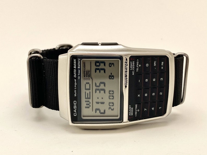 casio calculator watch silver