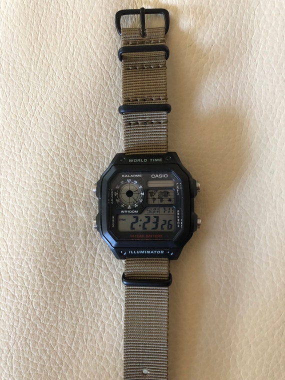 casio world time nato strap