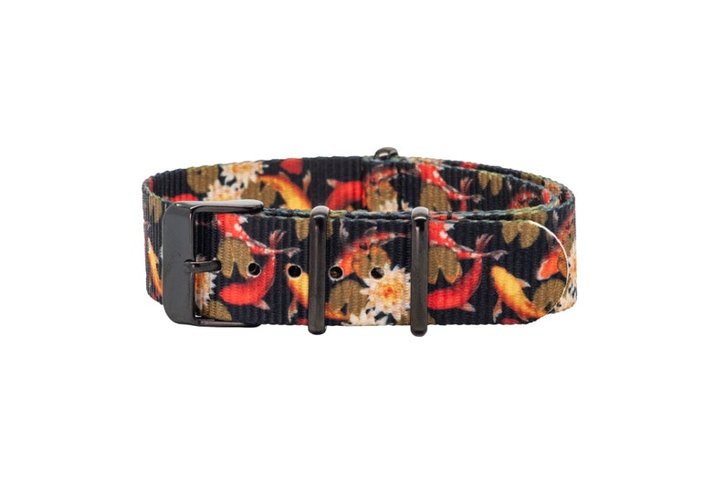Fish Watch Strap Koi Watch Strap With Black Hardware (18mm) - Etsy
