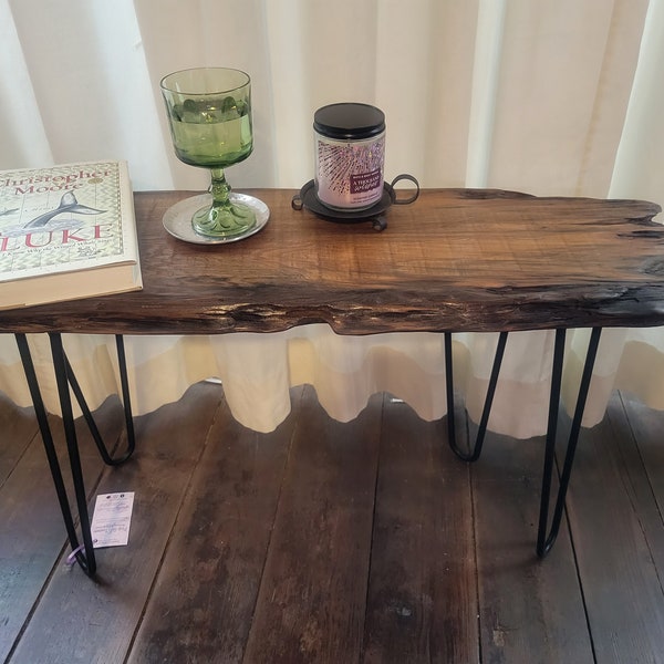 Handmade Deadhead Cypress Coffee Table - Live Edge, Cocktail Table, Modern Wood Furniture, Old Growth, Hairpin Legs