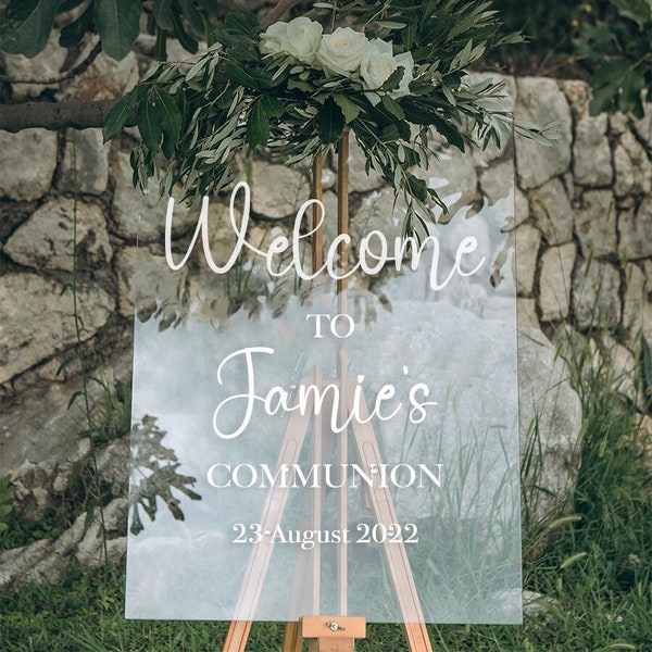 Vinyl Decal Sticker for DIY Communion Welcome Sign | Easy to Apply Communion Sign Decal | Event Signage STICKERS ONLY