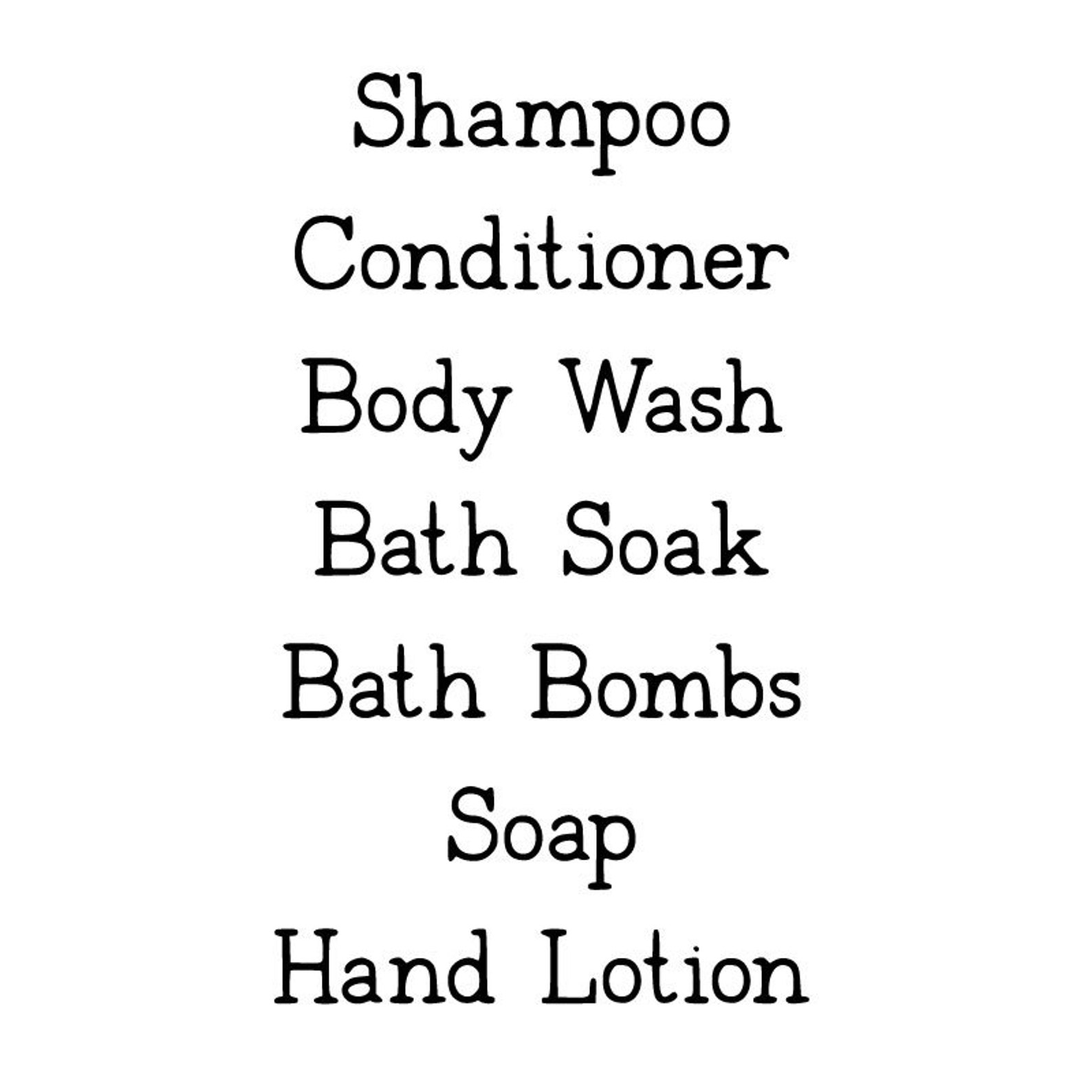 BATHROOM BUNDLE Vinyl Decal Set Home Organisation Labels Etsy UK