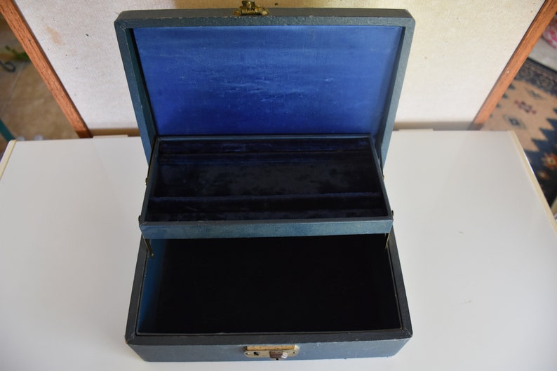 Classic Royal Blue Jewelry Box Etsy