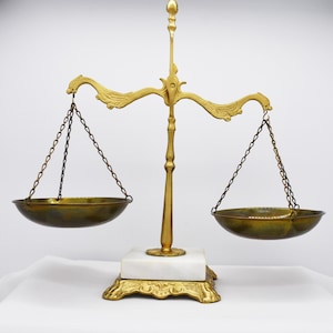 Golden Dragon Tipping Scale with Italian Marble Base
