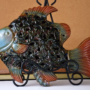 Decorative Glass Fish for hanging or display inside or outside