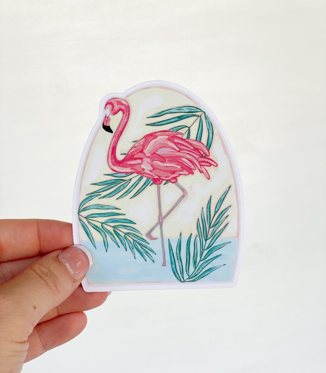 Flamingo Sticker, Tropical Sticker, Coastal Sticker, Waterproof Sticker ...