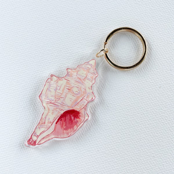 Sea Shell Keychain, Ocean Keychain, Beach Keychain