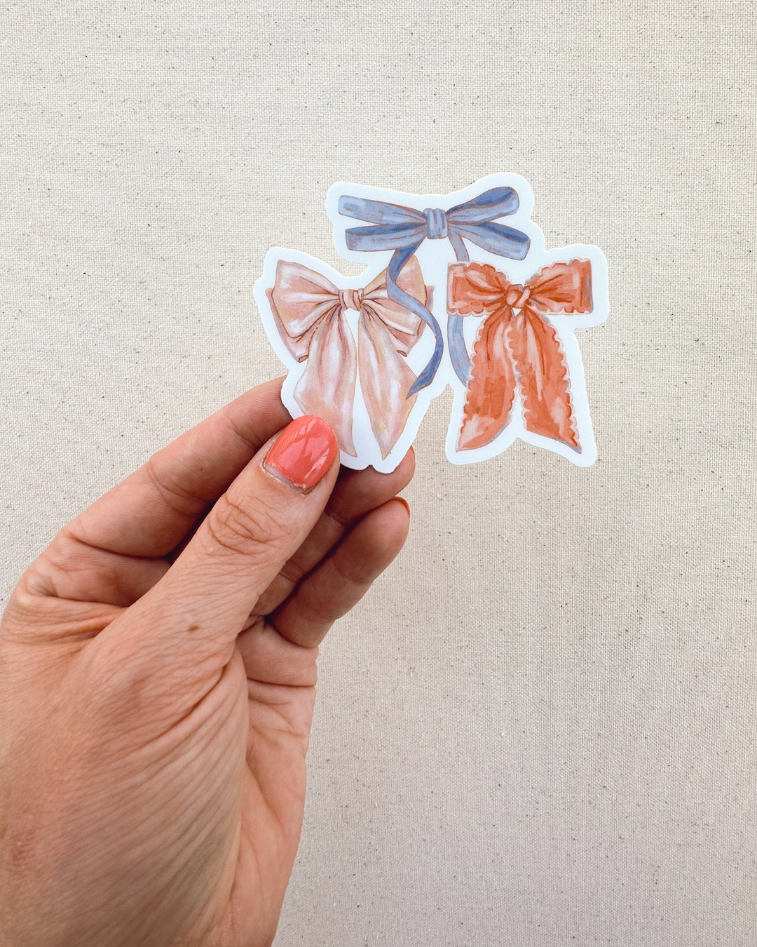 Cute Bows Waterproof Sticker, Coquette Sticker, Bow Decal, Girly