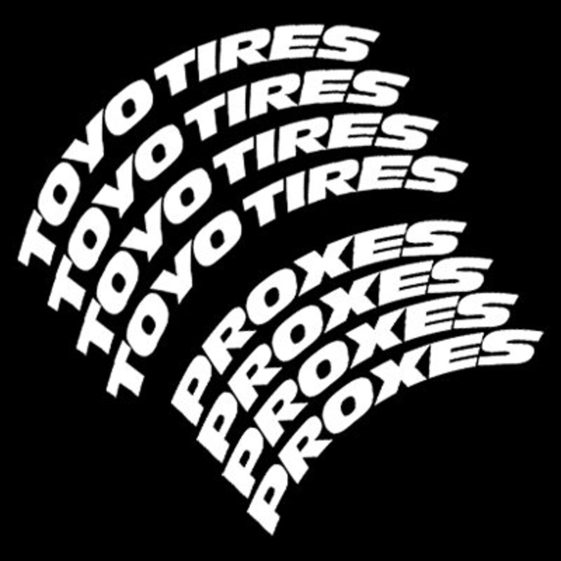 Rubber Tire Letters TOYO TIRES PROXES 8 Decals for 4 Wheels Etsy